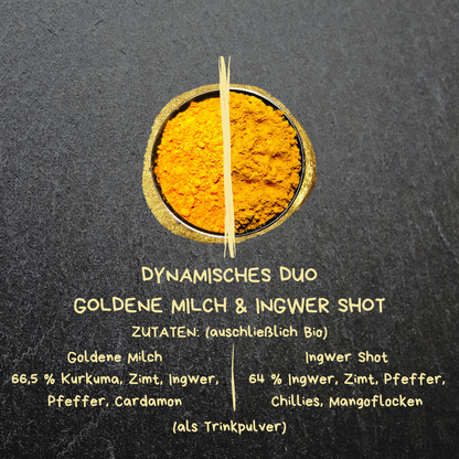 Dynamisches Duo - Ingwer Shot & Goldene Milch - Trinkpulver